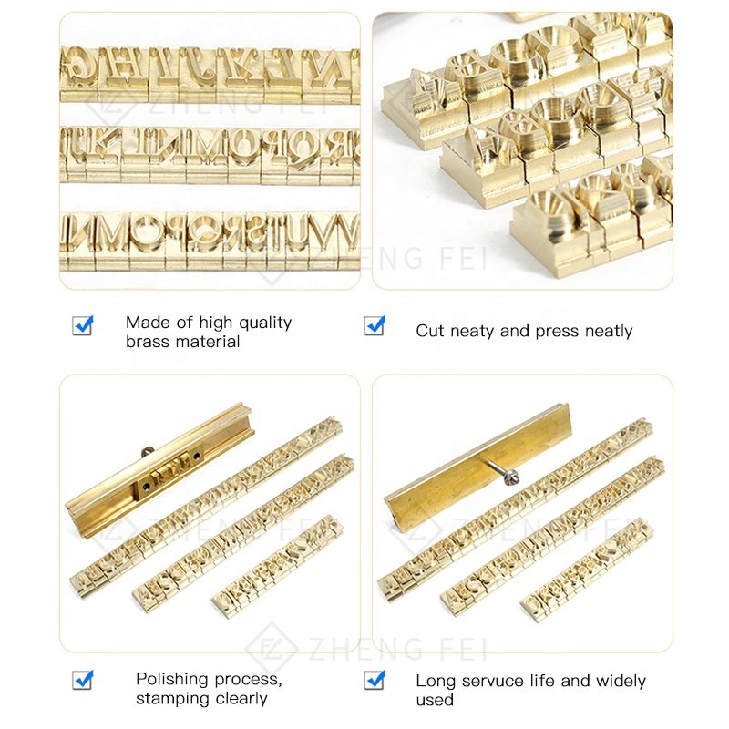 Custom Alphabet Brass Stamp Letters With Customizable Font and Size