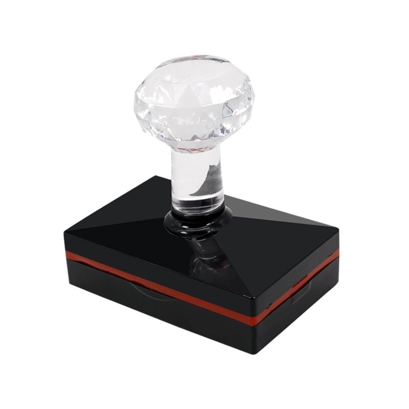 Wholesale 20*20mm Square Flash Stamp Material Crystal Handle Self-inking Stamp Machine Material