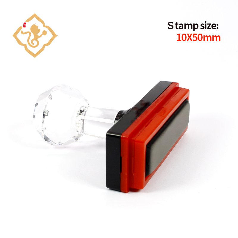 Wholesale 20*20mm Square Flash Stamp Material Crystal Handle Self-inking Stamp Machine Material