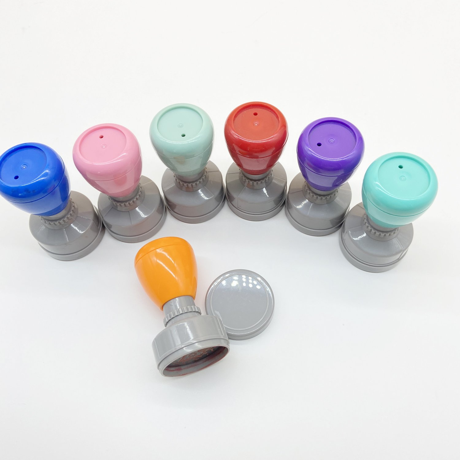 Manufacture hot selling custom rubber stamp office stamp personalized logo round stamp