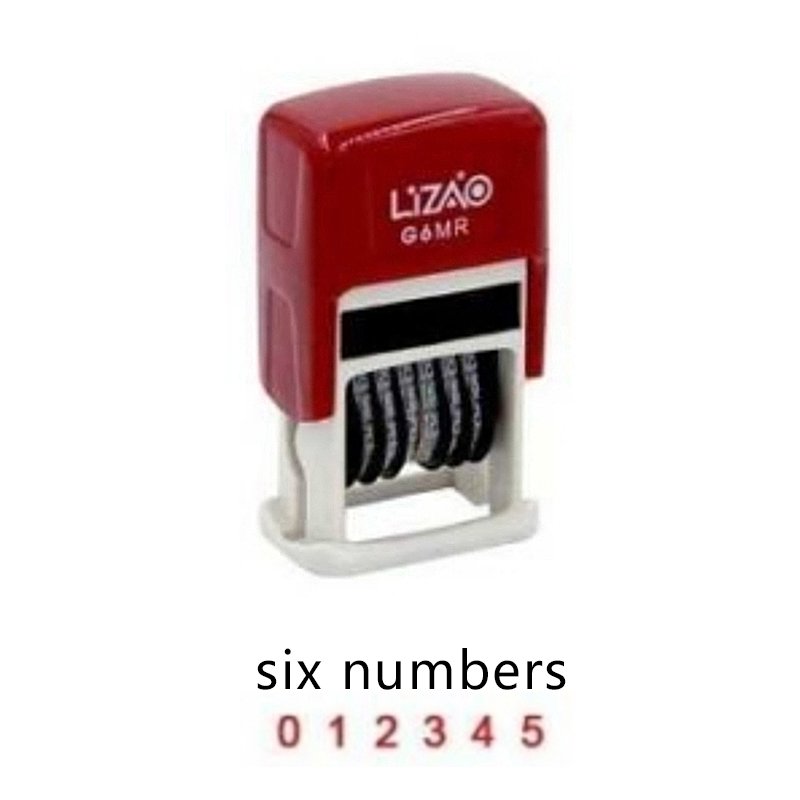 mini stamp genuine letter stamp to number seal rubber ABS plastic roller six number self-inking numbering stamp