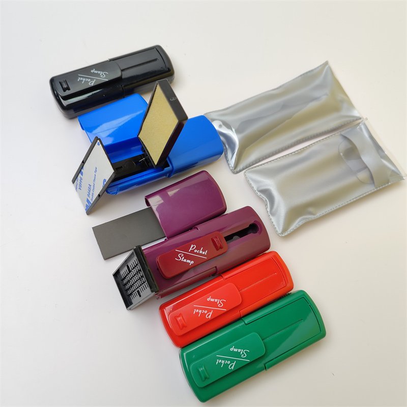 Hight Quality Pocket Stamp Personal Name Custom Flash Self Inking Rubber Pocket Signature Stamps