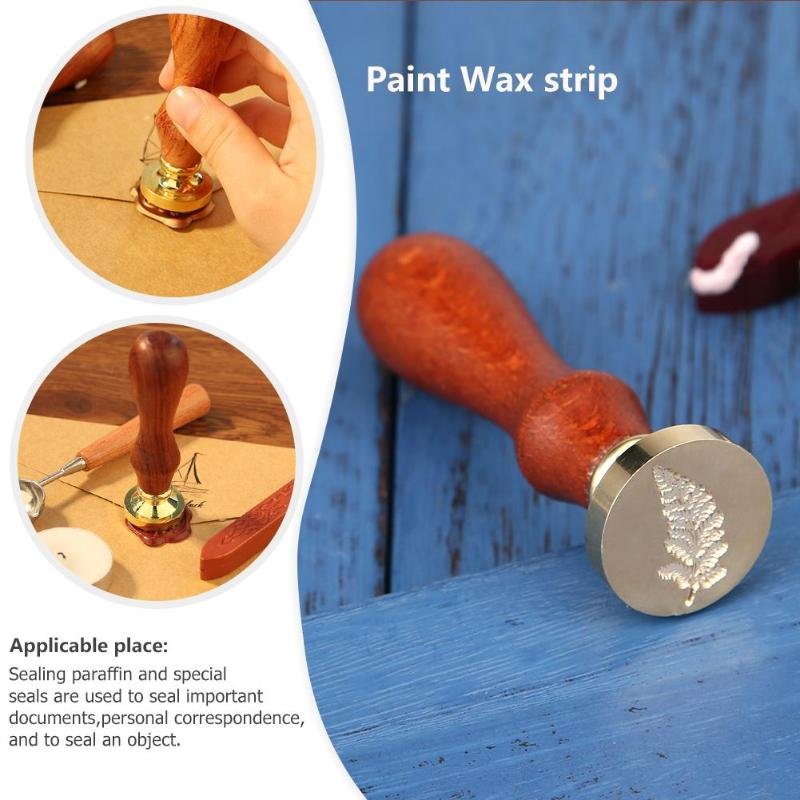 Antique Plants Metal Sealing Wax Seal Stamp for DIY Wedding Invitations Decor Ancient Wax Stamp Craft