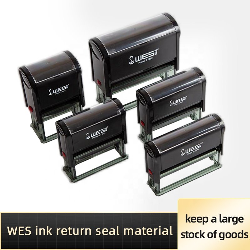 High Quality Self-Inking Rubber Stamp WES Self Ink Stamp for Office Use Made of Durable Plastic Material