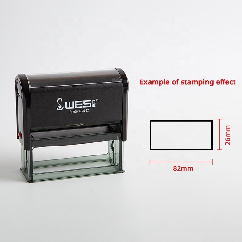 High Quality Self-Inking Rubber Stamp WES Self Ink Stamp for Office Use Made of Durable Plastic Material