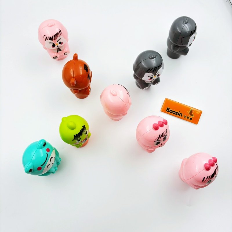 Hot Sale DIY Kids Toy Educational Magic Seal Stamp Pen and Reusable Sticker Set Cute ABS Plastic Roller Stamp for Children