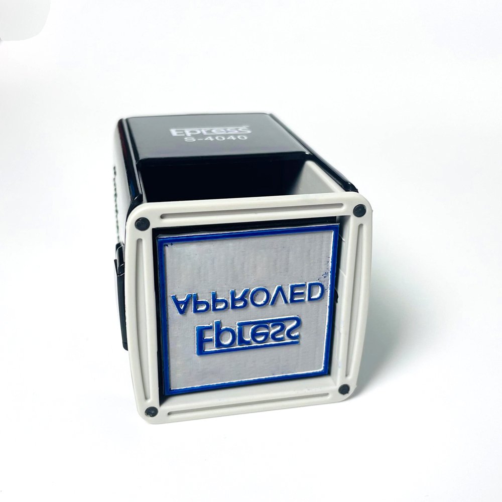 Customized Logo Size Office Rubber Automatic Make Bank Stamps Self Inking Stamp