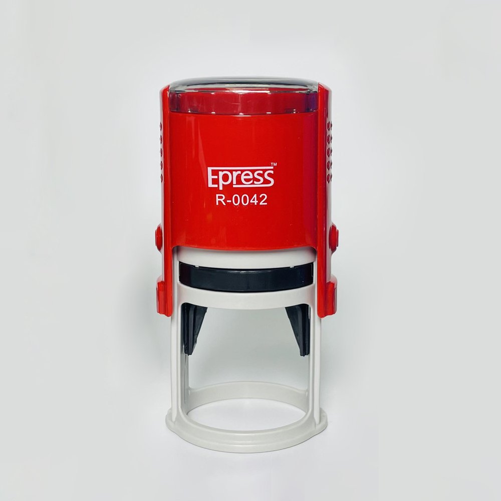 Custom Rubber Office Self Inking Stamp Round Rubber Stamp With Ink Color And Ink Pad