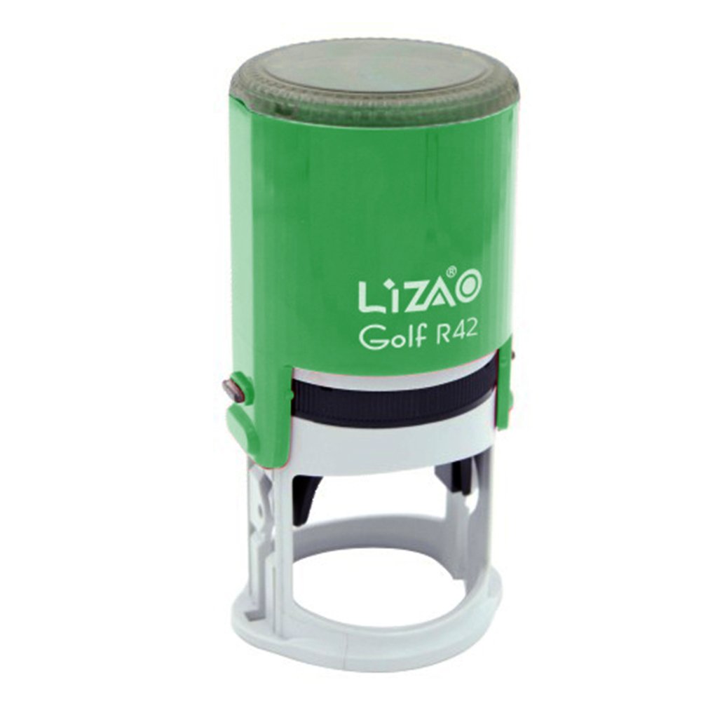 Customized plastic Golf R42 42mm green round self inking stamp self-inking stamp self ink stamp