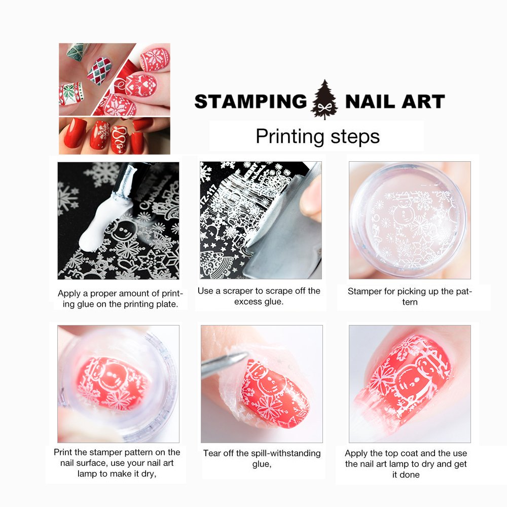 Pure Clear Jelly Silicone Nail Stamp Stamper Kit with Scraper Tool for Nail Art Design