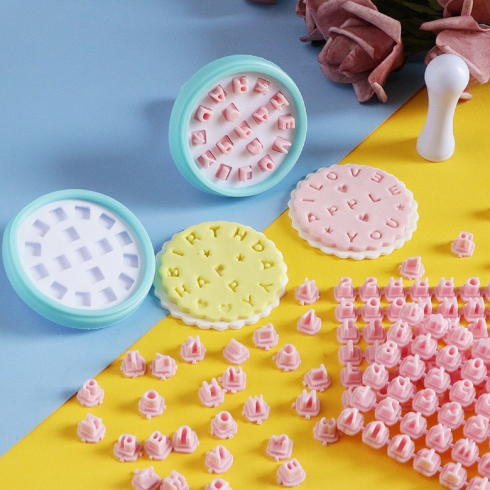 TX DIY Number Letter Clay Stamp Impress Embosser Set Kit Mold Diy Embossing Pottery Clay Tools