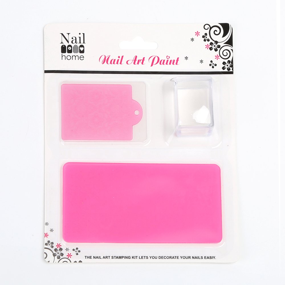 Hot Sale 6x12cm Transparent Matte Silicone Nail Art Stamper Kit Manicure Seal Stamp