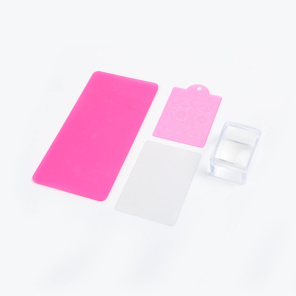 Hot Sale 6x12cm Transparent Matte Silicone Nail Art Stamper Kit Manicure Seal Stamp