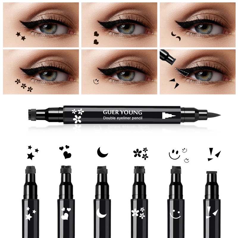 Eye Liner Professional Makeup Double Ends Waterproof Vegan Eyeliner With Stamp