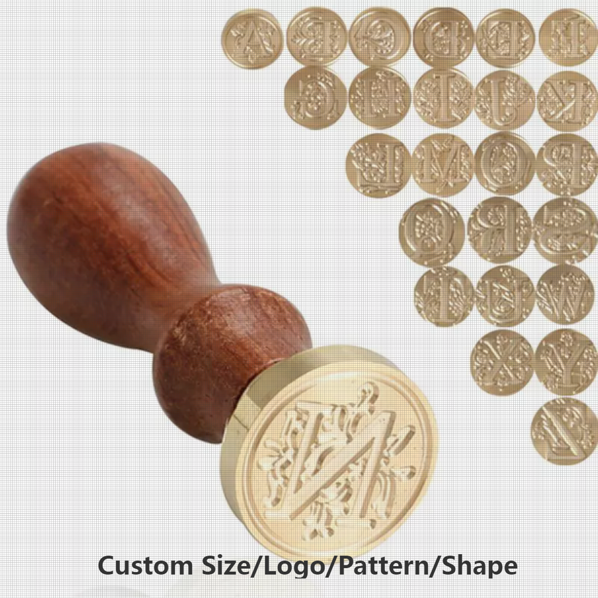 Wholesale wax seal stamp with custom logo sticker for packing decoration gifts or invitation custom wax seal stamp