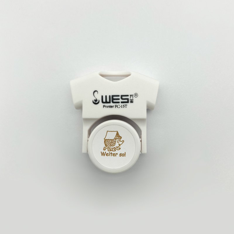 Kid's toy stamp WES FC-15T flash stamp with T-shirt shape for children's toy
