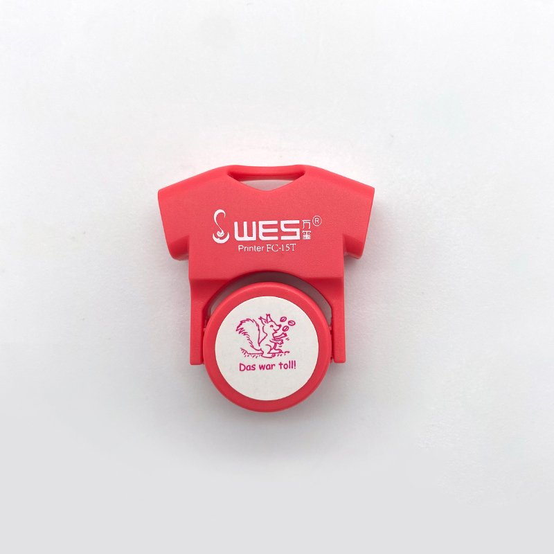 Kid's toy stamp WES FC-15T flash stamp with T-shirt shape for children's toy