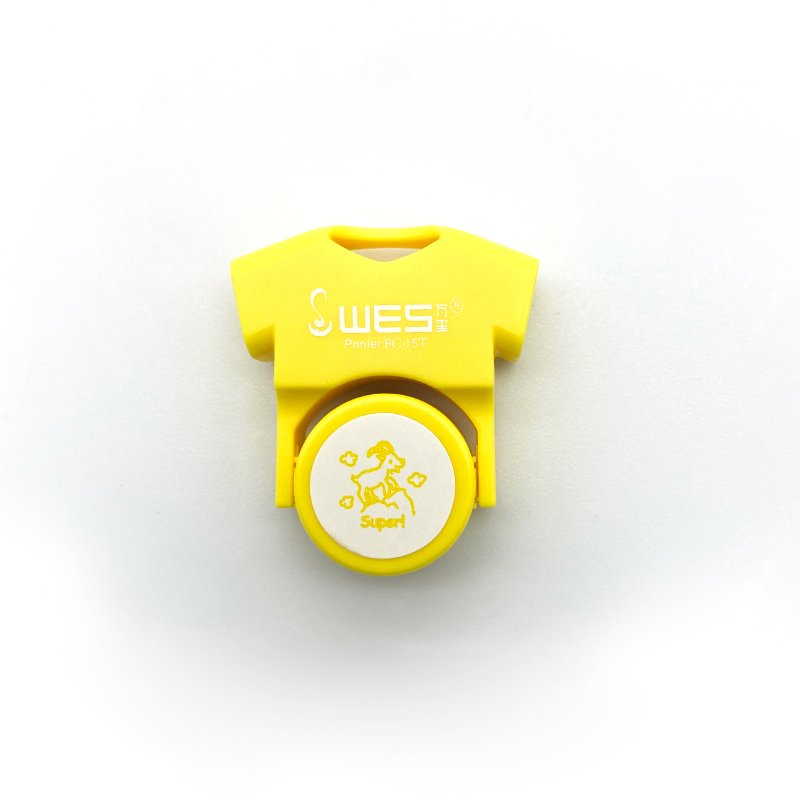Kid's toy stamp WES FC-15T flash stamp with T-shirt shape for children's toy