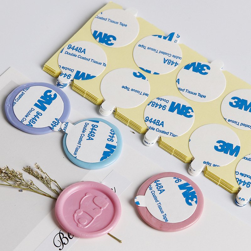 Strong Adhesive, Round Double Sides Adhesive Sticker For Wax Stamp Envelope Sticker Sealing DIY Tool