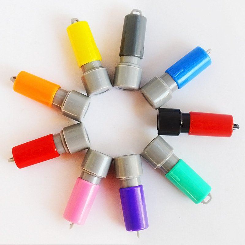 HA09 Self-Inking Stamp Circular Imprint Plastic Ink Pad for Office Use