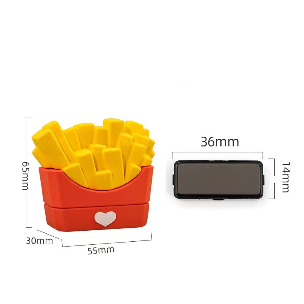 diy cartoon flash stamp Name Stamp cloth stamp burger/French fries/juice/milk 36*15mm
