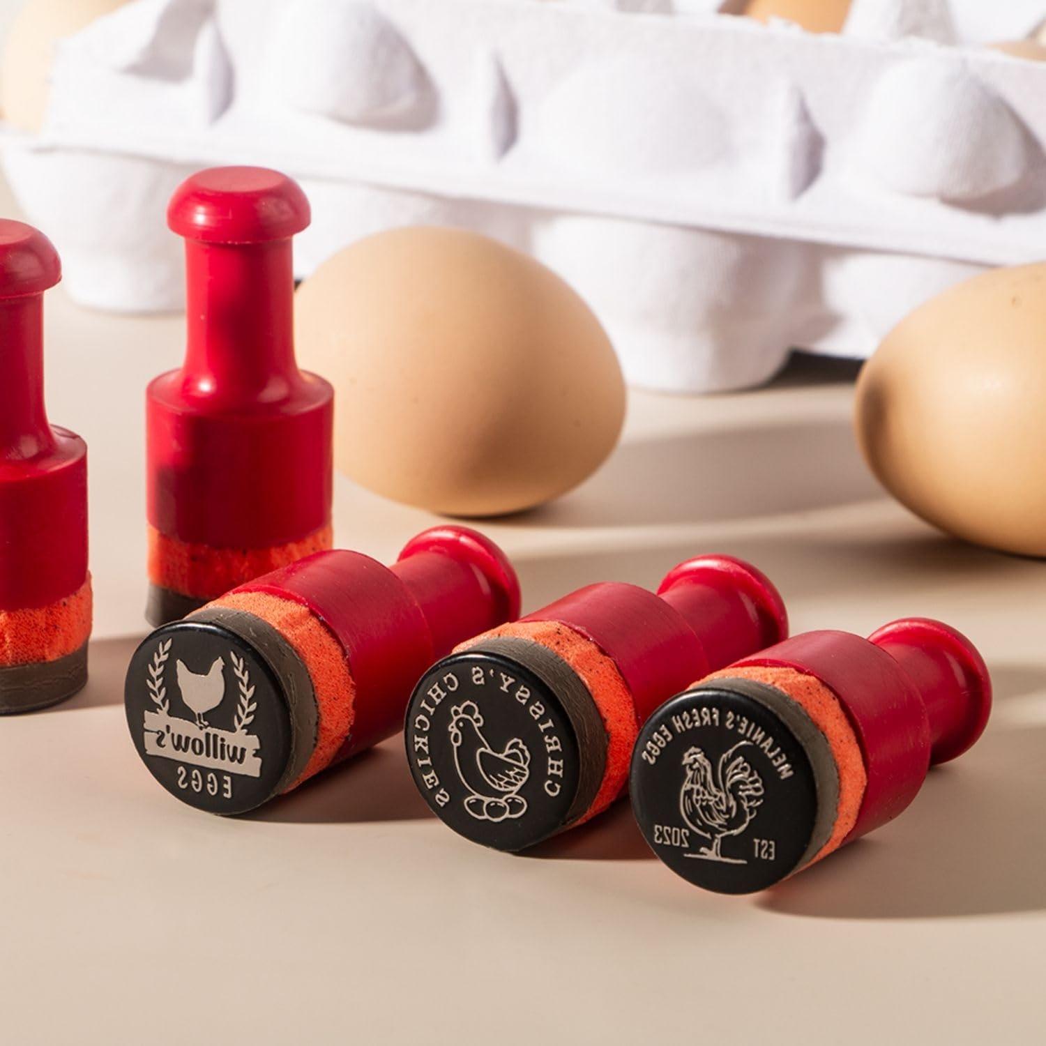 Hot sale mini stamp customized personalized logo chicken egg stamp for fresh eggs personalized