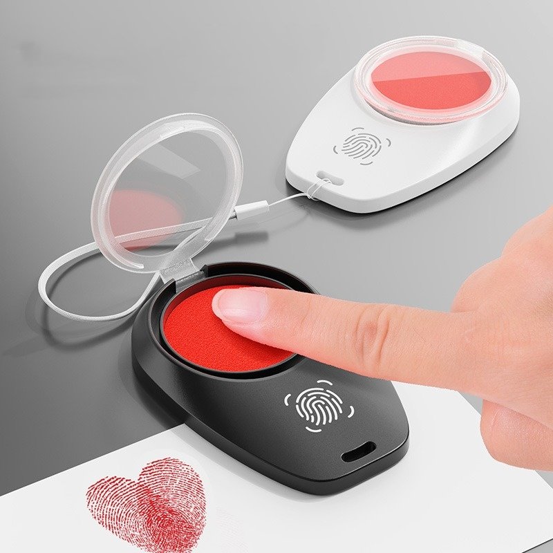 New Model Round Black Fingerprint Ink Pad Flash Stamp finger print pad