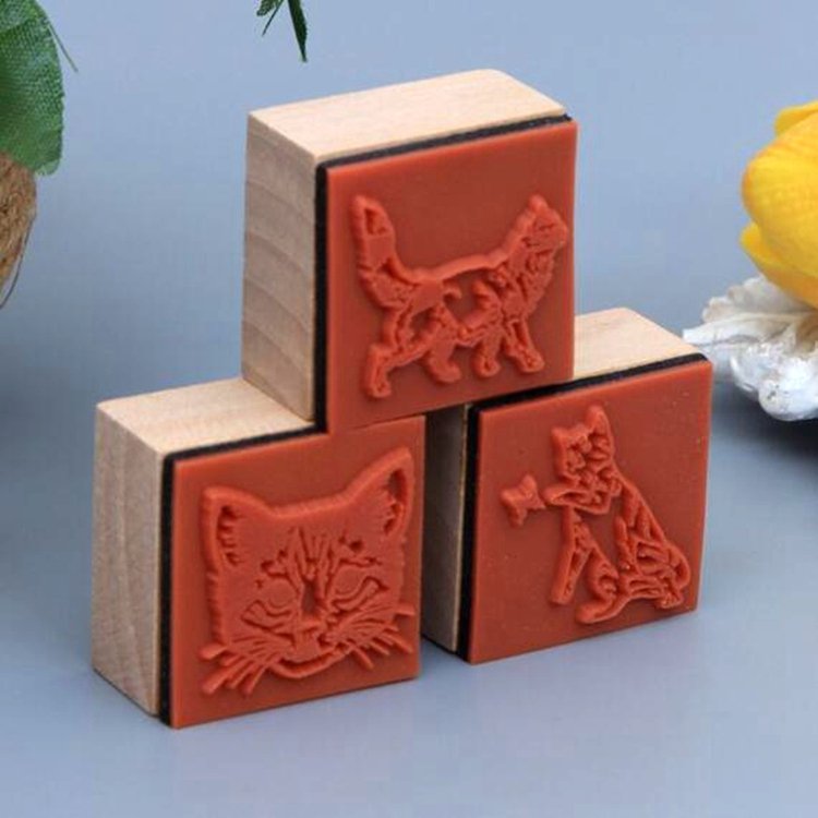 Custom Personalized Logo Decorative Scrapbook Rubber Stamp - Wooden Mounted for Kids' Gifts, Office, & Paper Albums