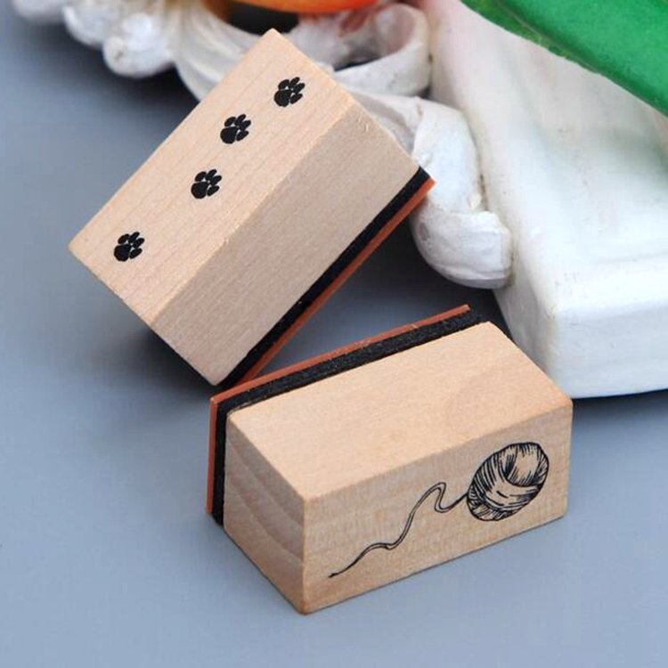 Custom Personalized Logo Decorative Scrapbook Rubber Stamp - Wooden Mounted for Kids' Gifts, Office, & Paper Albums