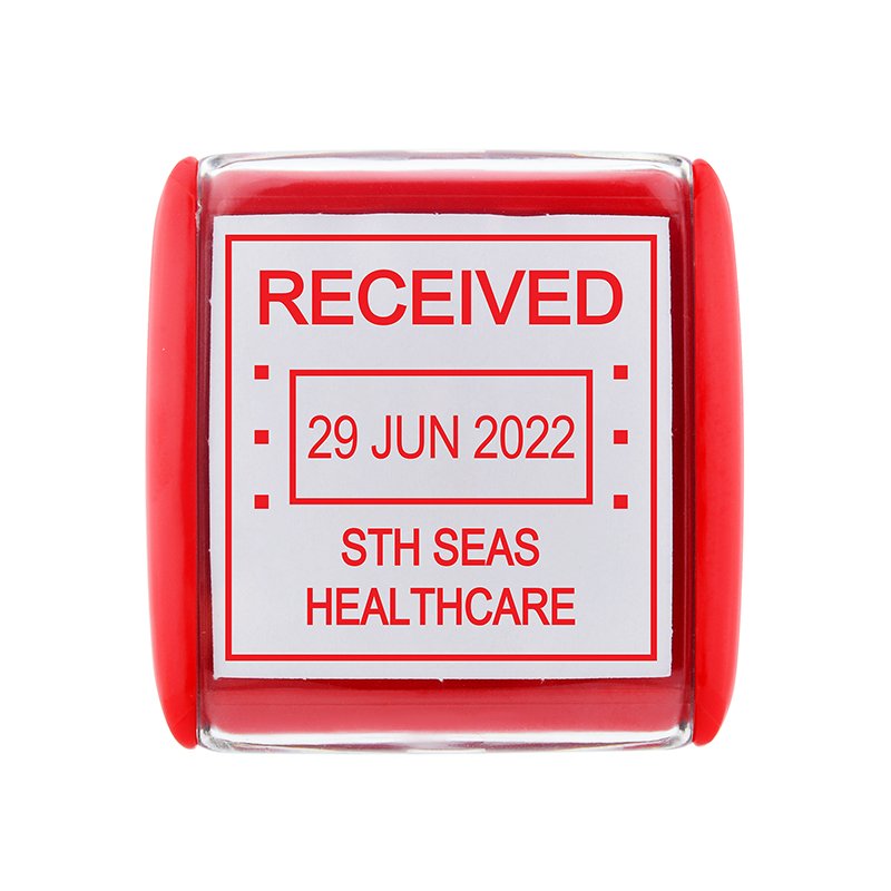 Square Self-inking Stamp for Office Supplies Copy Stamps Self Inking Personalized Stamp for Business 40*40mm