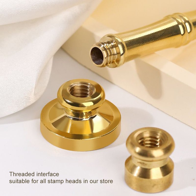 Bamboo brass handle fire paint seal wax small handle mini stamp available metal handle manufacturers wholesale