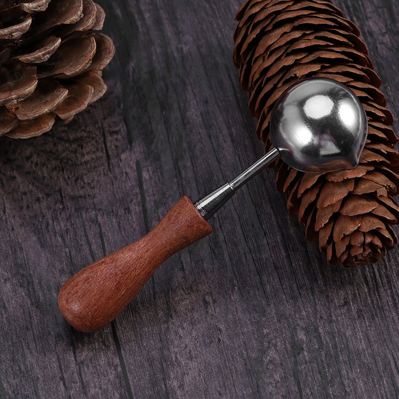 Vintage Wood Handle Sealing Wax Silver Spoon Wax Seal Stamp Spoon
