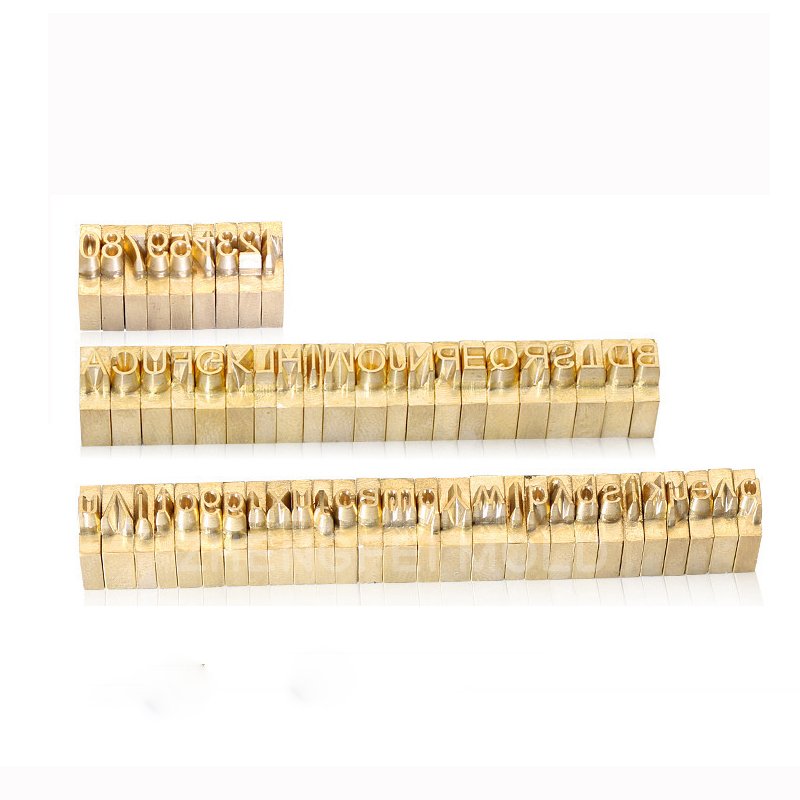 Factory Hot Sale Custom Logo Metal Brass Alphabet Number Stamp Leather Foil Stamping Die Metal Letter Stamping