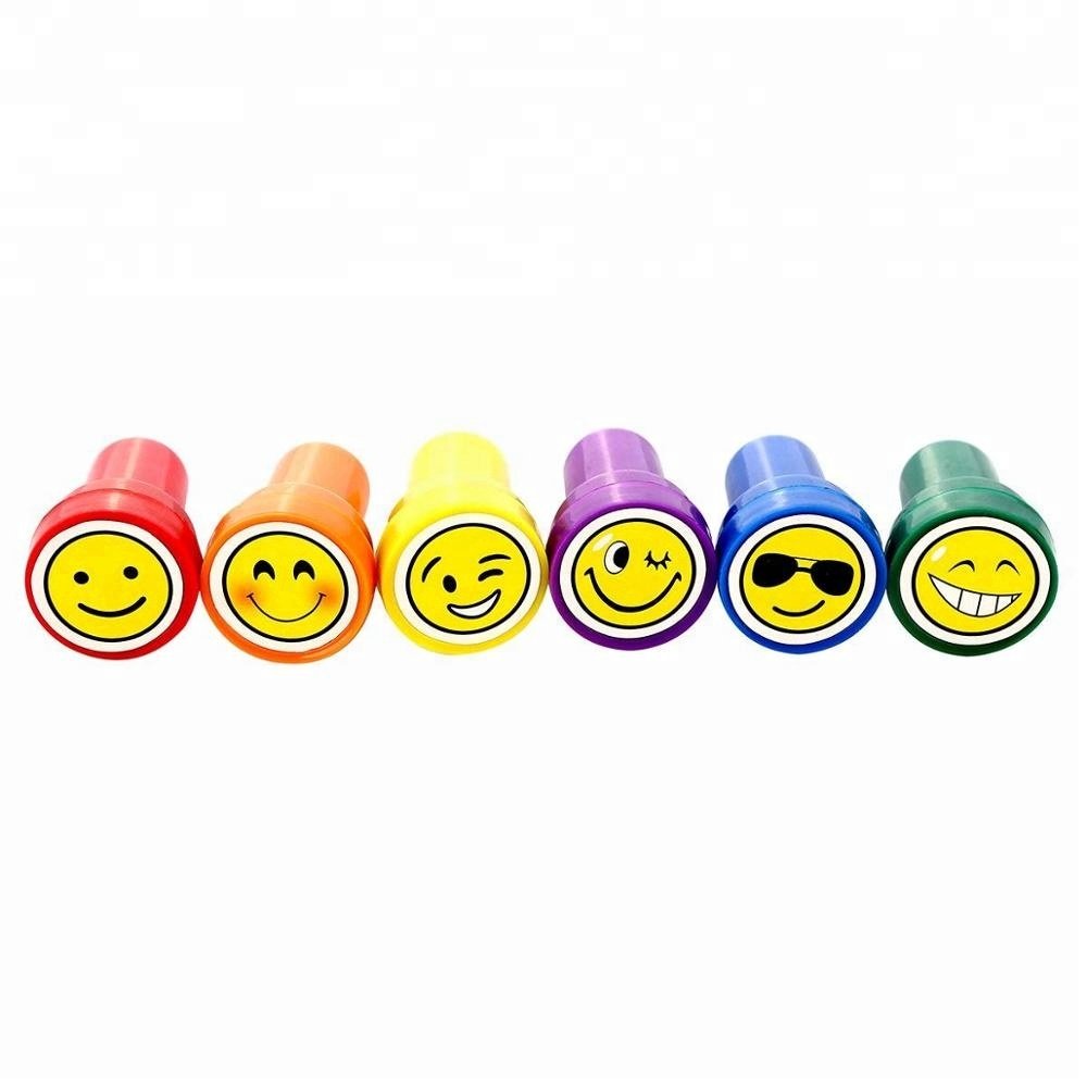 2019 new style custom toy stamp pre-ink simil face self inking stamps used for teacher stamp alphabet