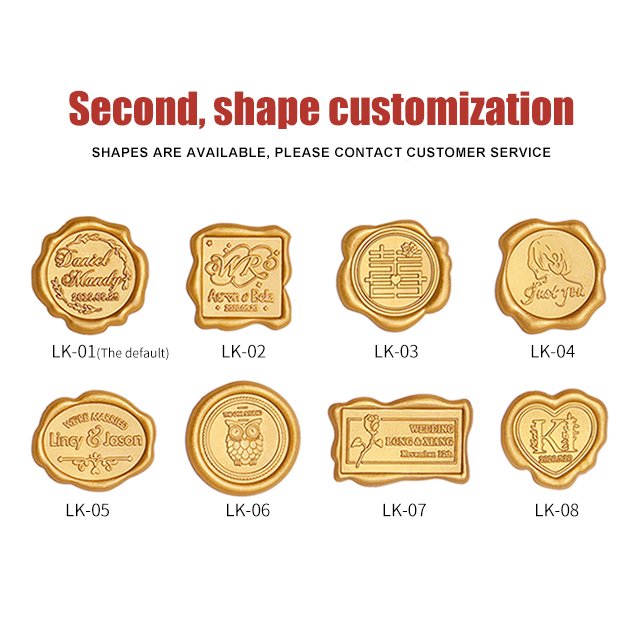 Customized logo wax seal stickers wedding invitation crafts stamps wine bottle seals self-adhesive wax seals/stickers wholesale