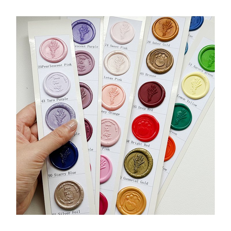 Self Adhesive Peel stick wax seal sticker impressions for Premium gift box