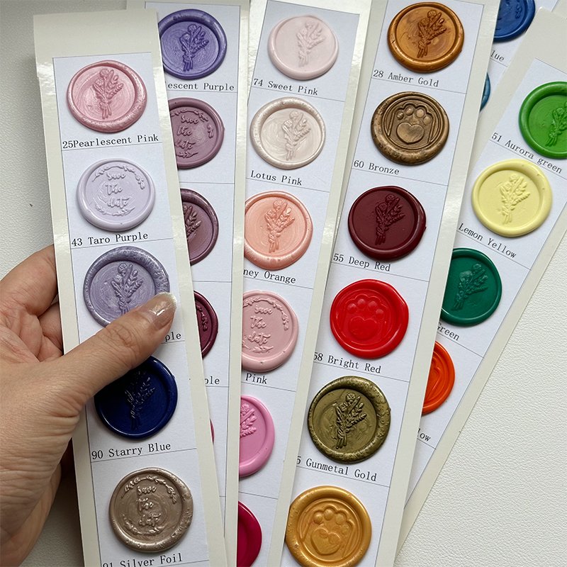 Self Adhesive Peel stick wax seal sticker impressions for Premium gift box