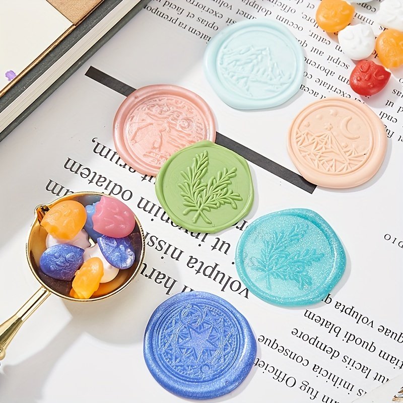 Creative retro lacquer seal gift box wholesale multicolor lattice lacquer wax set envelope sealing wax