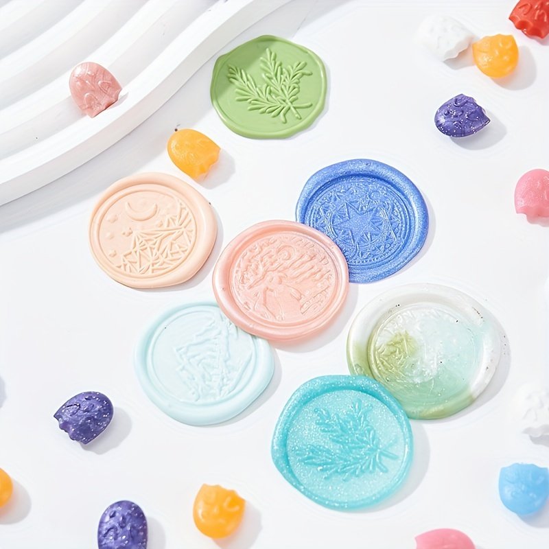Creative retro lacquer seal gift box wholesale multicolor lattice lacquer wax set envelope sealing wax