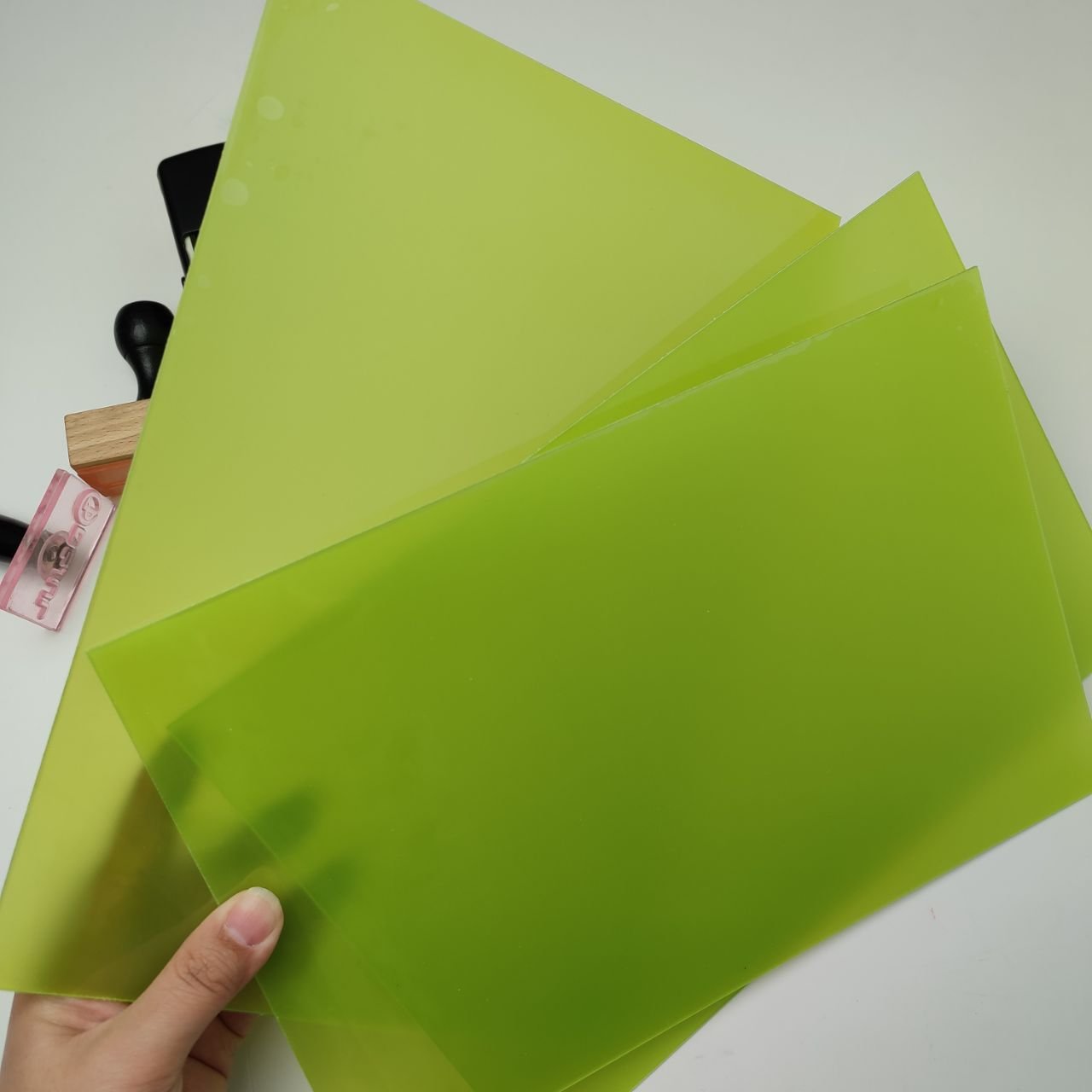 Water Wash Green Photo Polymer Resin Plate Plastic Sheet Resin Flexo Graphic Photo Polymer Plate For Making Rubber Stamps
