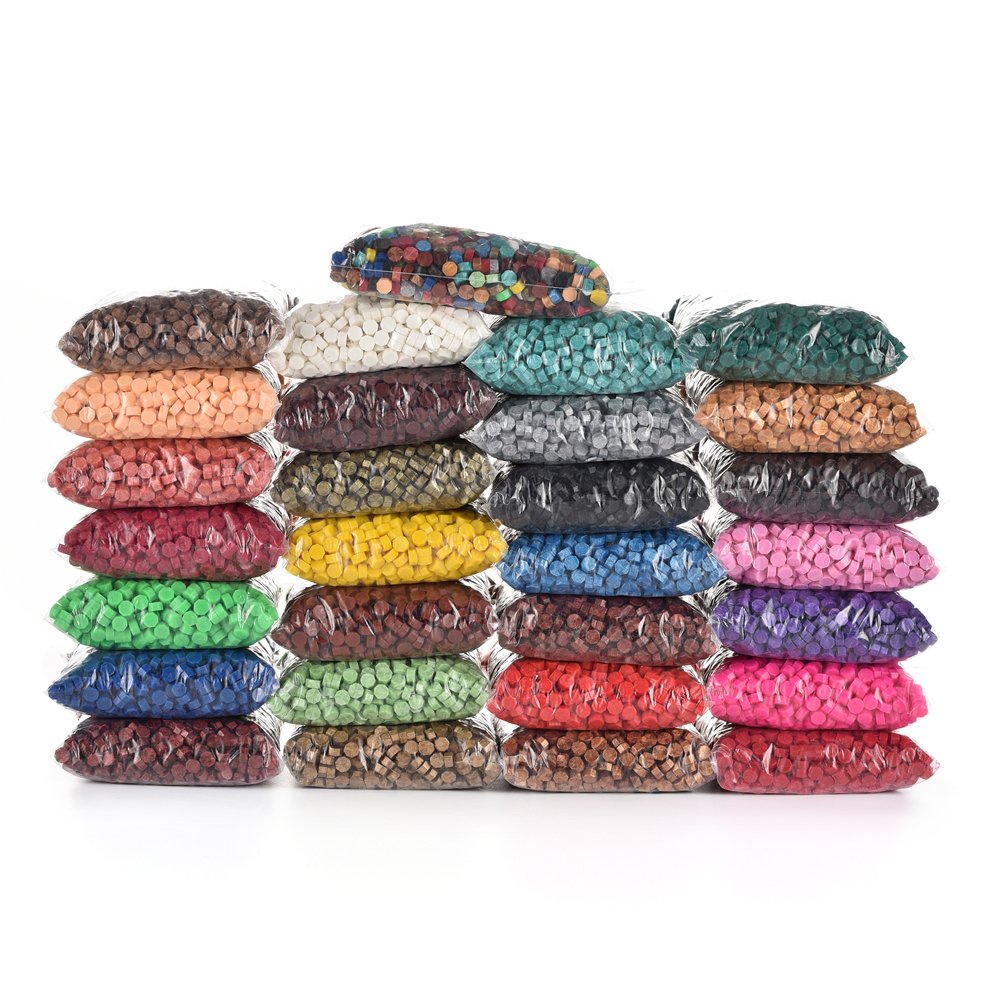 Pearlescent color Peony Pink Octagon Eco-friendly Wax Seal Beads for Seal Stamp 0.5KG bulk sealing wax beads