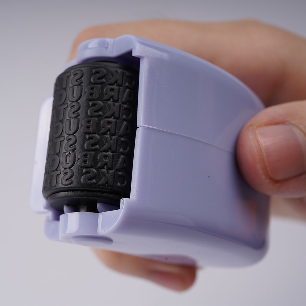 Custom Graffiti PP box opener 84mm pocket seal plastic small knife confidential privacy roller stamp