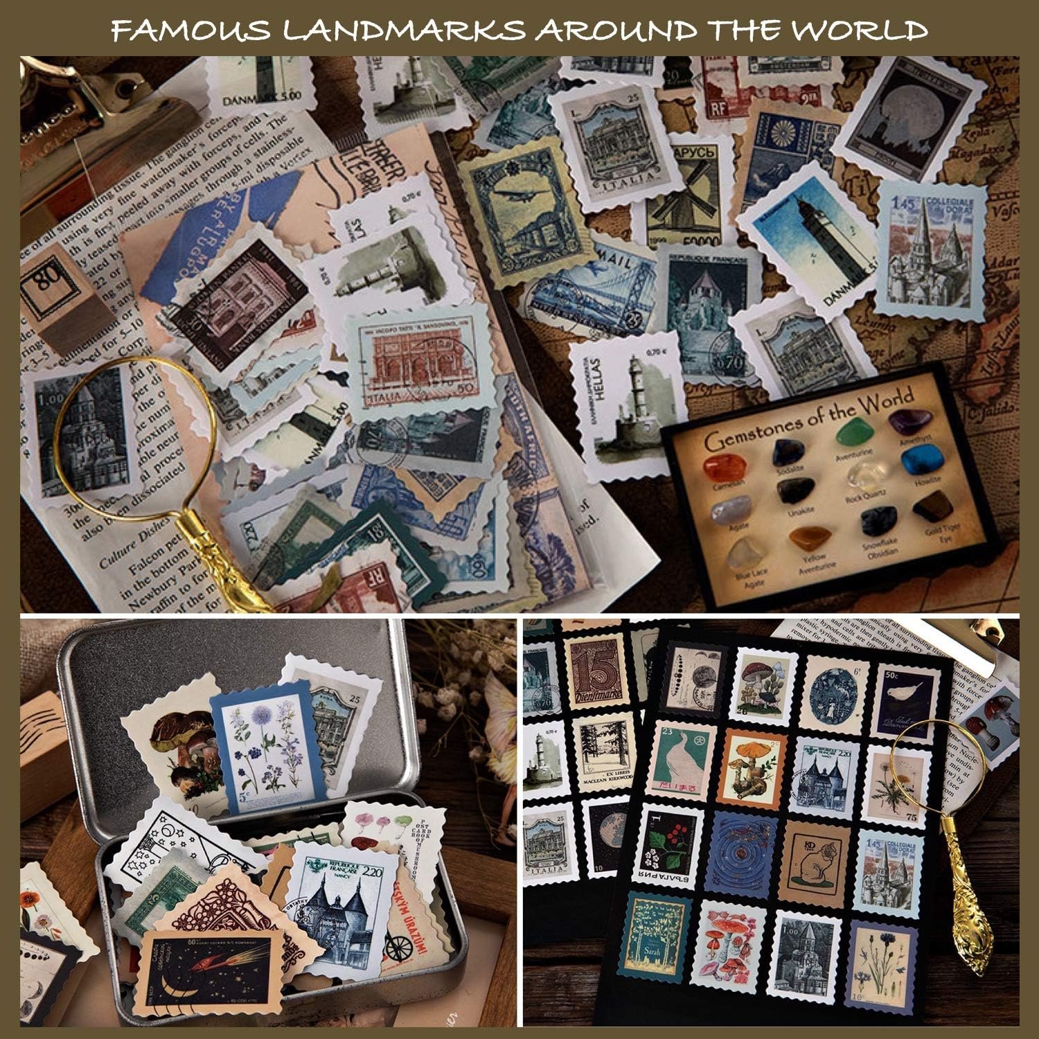 Vintage Postage Stamp Mailing Forever Sticker Postage Stamp for Scrapbooking