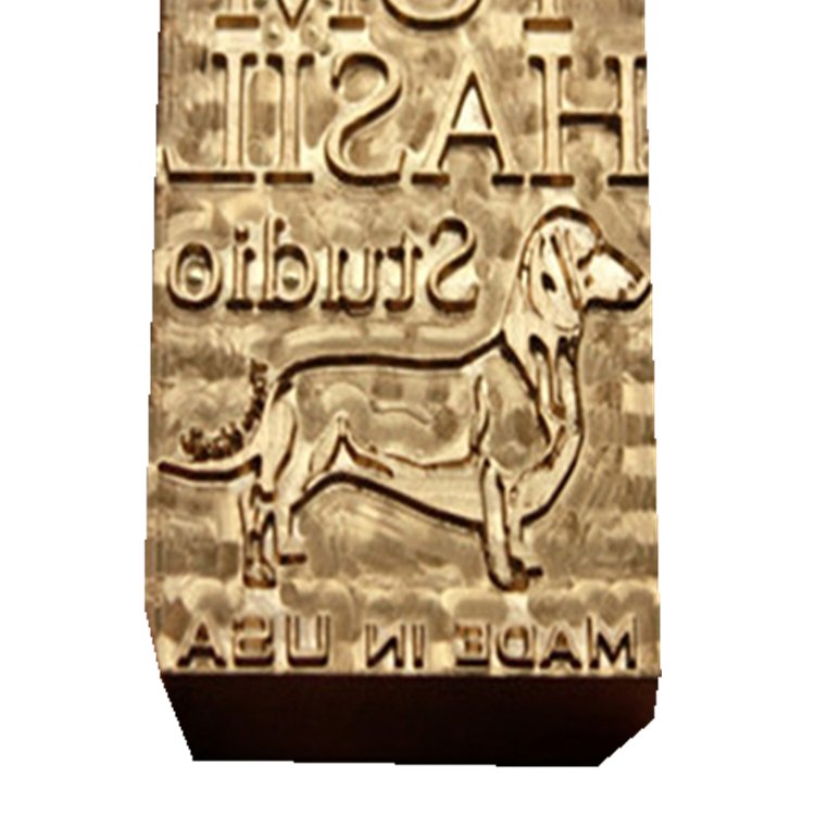 Chinese top sales 3cm*3cm customized hot stamp foil aluminum brass embossing stamping