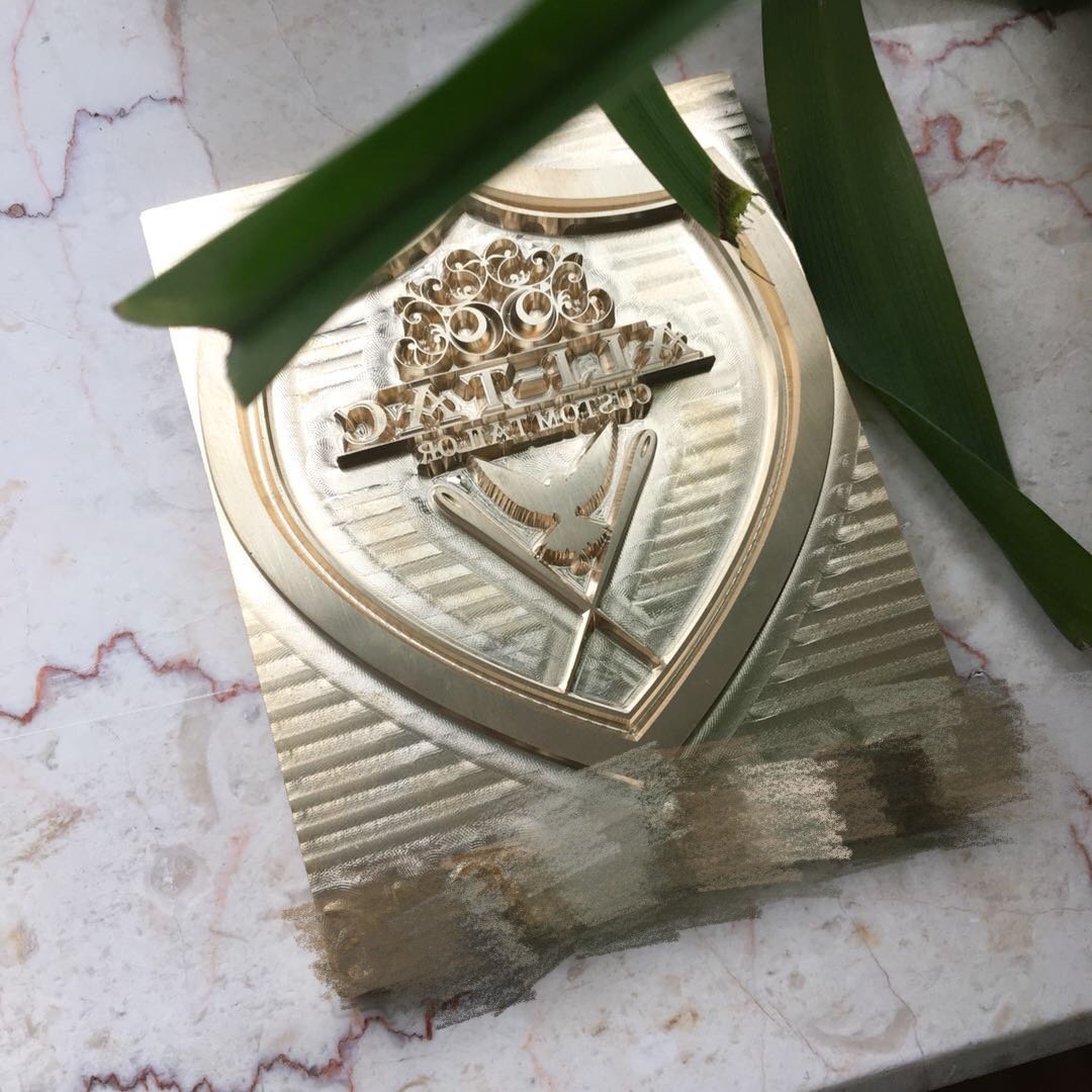 Chinese top sales 3cm*3cm customized hot stamp foil aluminum brass embossing stamping