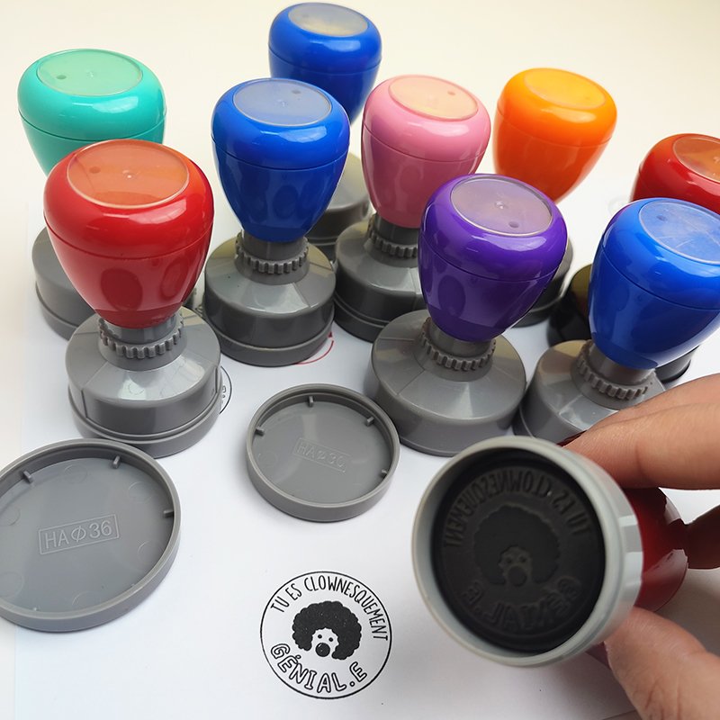 Round 28mm Custom Stamp Child Teacher Office Rubber Stamp Tampon Flash Stamp