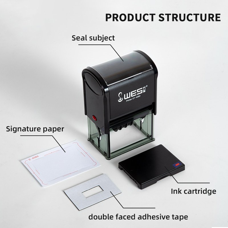 High Quality Self-Inking Roller Stamp Date Stamp for Office Use Made of Durable ABS Plastic