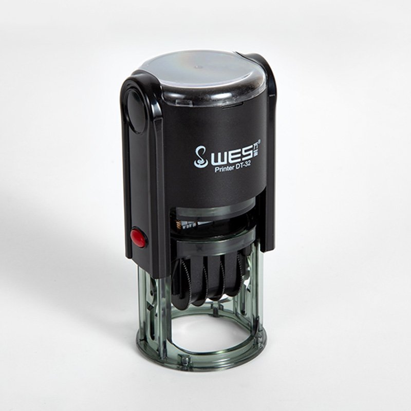 High Quality Self-Inking Roller Stamp Date Stamp for Office Use Made of Durable ABS Plastic