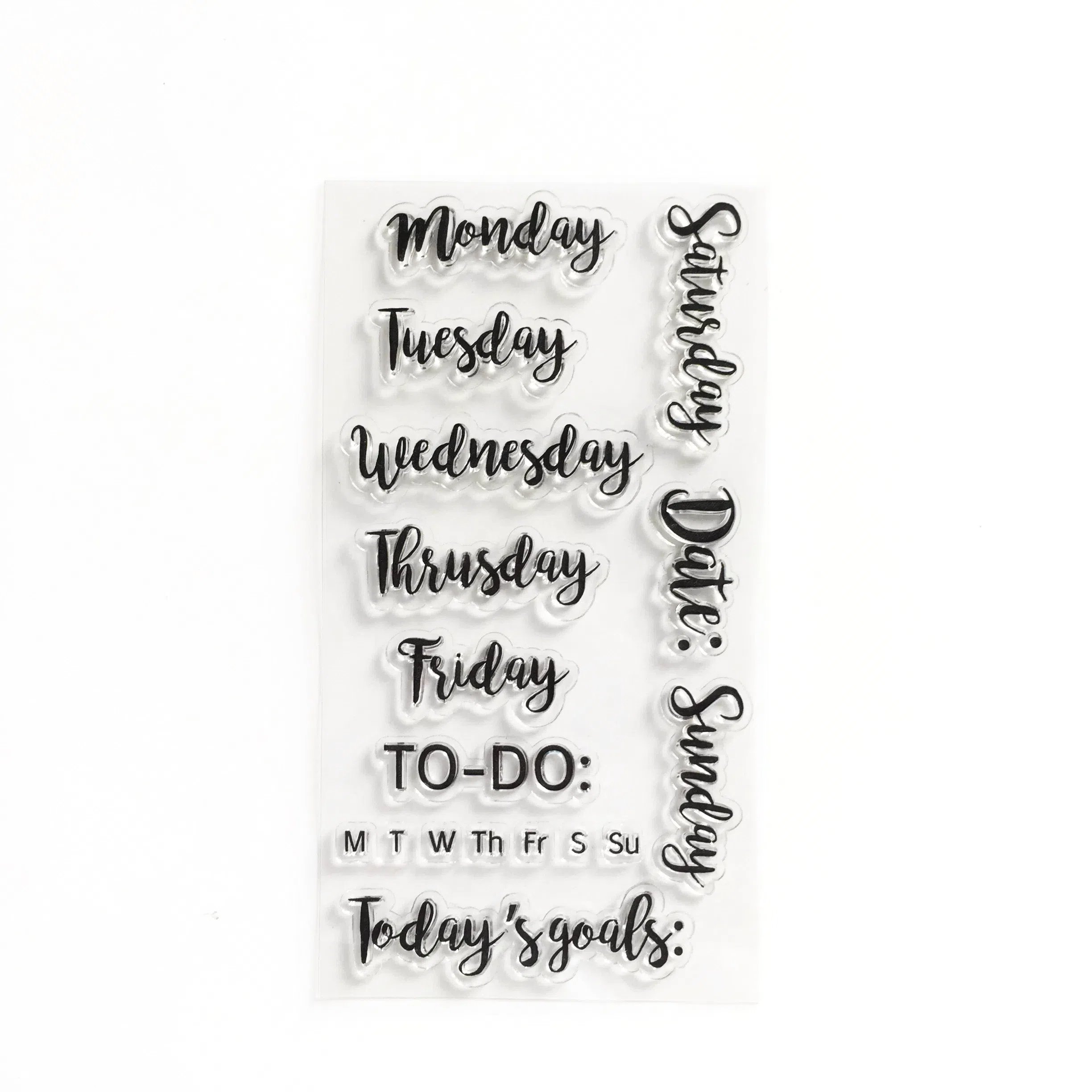 OEM custom clear stamps calendar stamps To-do list DIY calendar scrapbooking