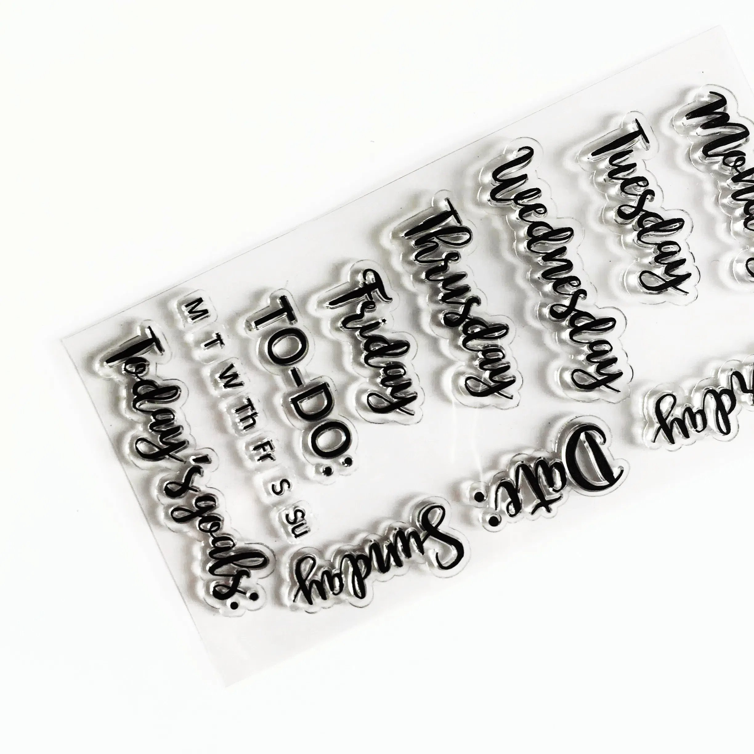 OEM custom clear stamps calendar stamps To-do list DIY calendar scrapbooking